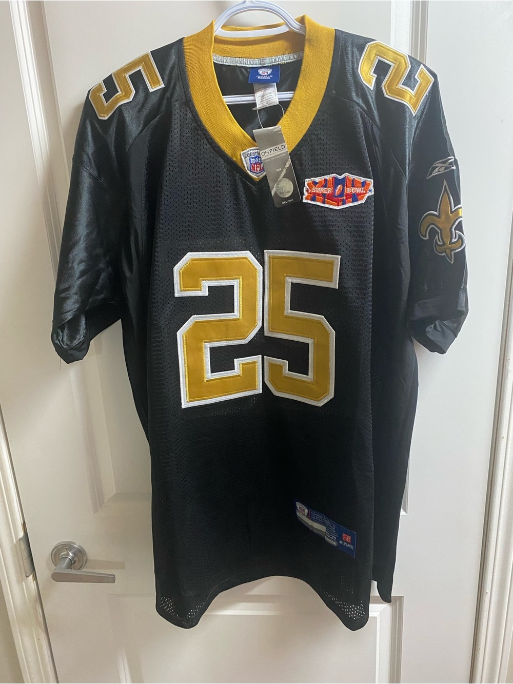 New Reggie Bush Onfield Reebok New Orleans Saints Super Bowl XLIV Jersey Size 52